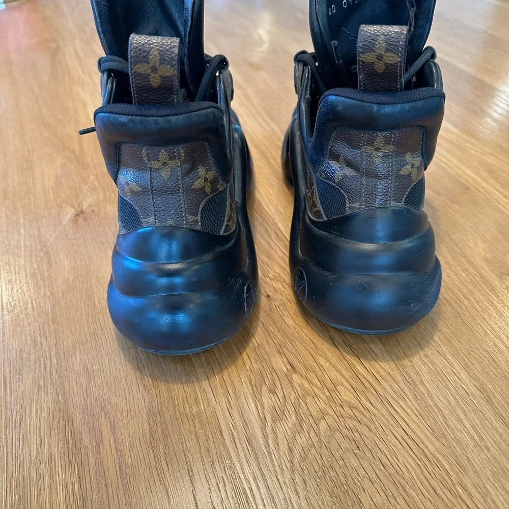 $1080 NEW 100% Auth Louis Vuitton LV Archlight Women's Sneaker 38 Black Monogram - Picture 6 of 11